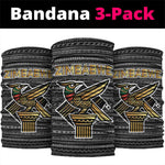 Zimbabwean Bird Statue Neck Gaiter Tribal Pattern Flag Patch and Heritage Symbol TS04
