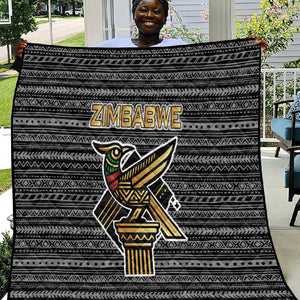 Zimbabwean Bird Statue Quilt Tribal Pattern Flag Patch and Heritage Symbol
