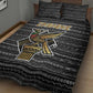 Zimbabwean Bird Statue Quilt Bed Set Tribal Pattern Flag Patch and Heritage Symbol