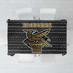 Zimbabwean Bird Statue Tablecloth Tribal Pattern Flag Patch and Heritage Symbol