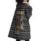 Zimbabwean Bird Statue Wearable Blanket Hoodie Tribal Pattern Flag Patch and Heritage Symbol