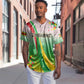 Vibe Zimbabwe Baseball Jersey Tribal-Inspired Background with Geometric Flag Color Design