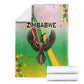 Vibe Zimbabwe Blanket Tribal-Inspired Background with Geometric Flag Color Design