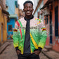Vibe Zimbabwe Bomber Jacket Tribal-Inspired Background with Geometric Flag Color Design
