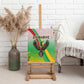 Vibe Zimbabwe Canvas Wall Art Tribal-Inspired Background with Geometric Flag Color Design