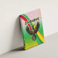 Vibe Zimbabwe Canvas Wall Art Tribal-Inspired Background with Geometric Flag Color Design