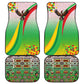 Vibe Zimbabwe Car Mats Tribal-Inspired Background with Geometric Flag Color Design