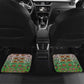 Vibe Zimbabwe Car Mats Tribal-Inspired Background with Geometric Flag Color Design