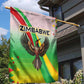 Vibe Zimbabwe Garden Flag Tribal-Inspired Background with Geometric Flag Color Design