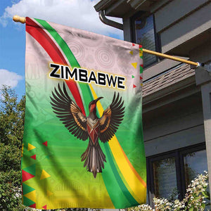 Vibe Zimbabwe Garden Flag Tribal-Inspired Background with Geometric Flag Color Design