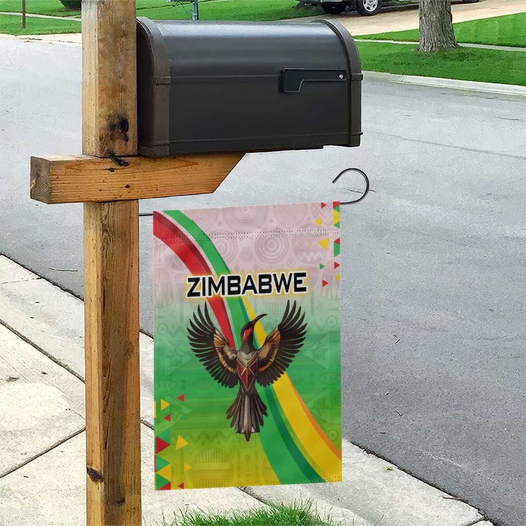 Vibe Zimbabwe Garden Flag Tribal-Inspired Background with Geometric Flag Color Design