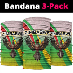 Vibe Zimbabwe Neck Gaiter Tribal-Inspired Background Geometric Flag Color Design TS04