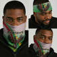 Vibe Zimbabwe Neck Gaiter Tribal-Inspired Background Geometric Flag Color Design TS04