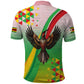 Vibe Zimbabwe Polo Shirt Tribal-Inspired Background with Geometric Flag Color Design