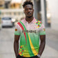 Vibe Zimbabwe Polo Shirt Tribal-Inspired Background with Geometric Flag Color Design