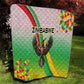 Vibe Zimbabwe Quilt Tribal-Inspired Background with Geometric Flag Color Design