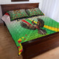 Vibe Zimbabwe Quilt Bed Set Tribal-Inspired Background with Geometric Flag Color Design