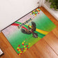 Vibe Zimbabwe Rubber Doormat Tribal-Inspired Background with Geometric Flag Color Design