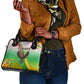 Vibe Zimbabwe Shoulder Handbag Tribal-Inspired Background with Geometric Flag Color Design