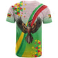 Vibe Zimbabwe T shirt Tribal-Inspired Background with Geometric Flag Color Design