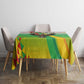 Vibe Zimbabwe Tablecloth Tribal-Inspired Background with Geometric Flag Color Design