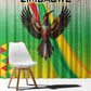 Vibe Zimbabwe Window Curtain Tribal-Inspired Background with Geometric Flag Color Design