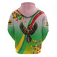 Vibe Zimbabwe Zip Hoodie Tribal-Inspired Background with Geometric Flag Color Design