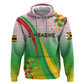 Vibe Zimbabwe Zip Hoodie Tribal-Inspired Background with Geometric Flag Color Design