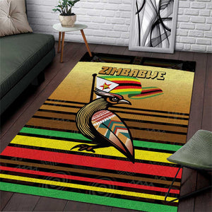 Pride Zimbabwe Area Rug Zimbabwean Bird, Tribal Patterns and Pan-African Colors