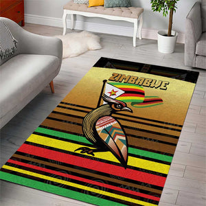 Pride Zimbabwe Area Rug Zimbabwean Bird, Tribal Patterns and Pan-African Colors