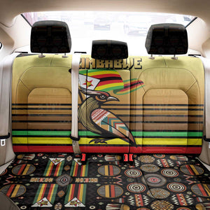 Pride Zimbabwe Back Car Seat Cover Zimbabwean Bird, Tribal Patterns and Pan-African Colors