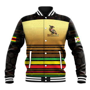 Pride Zimbabwe Baseball Jacket Zimbabwean Bird, Tribal Patterns and Pan-African Colors