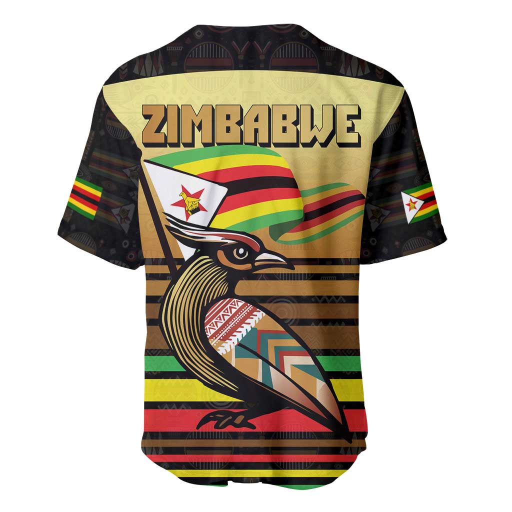 Pride Zimbabwe Baseball Jersey Zimbabwean Bird, Tribal Patterns and Pan-African Colors