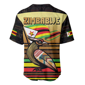 Pride Zimbabwe Baseball Jersey Zimbabwean Bird, Tribal Patterns and Pan-African Colors