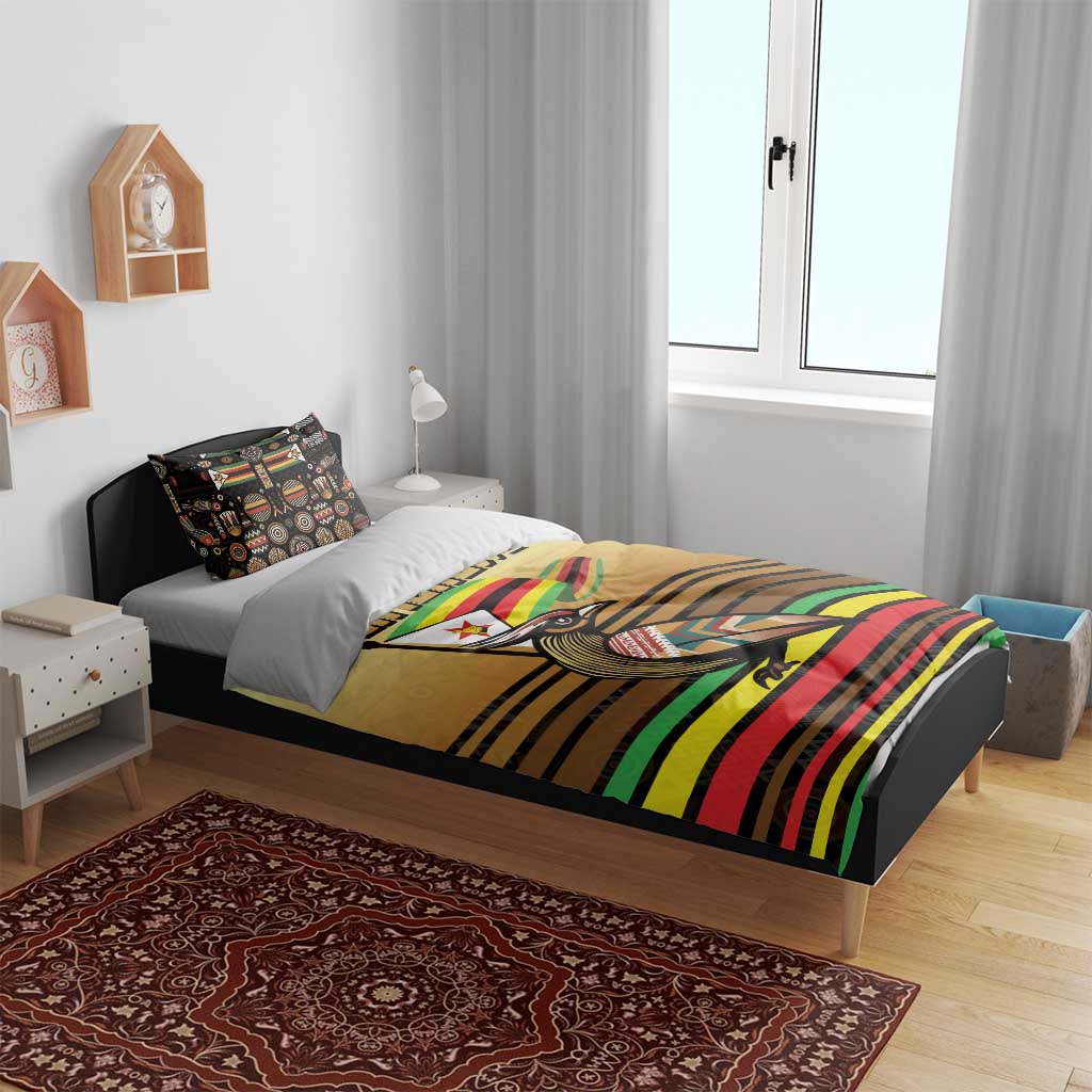 Pride Zimbabwe Bedding Set Zimbabwean Bird, Tribal Patterns and Pan-African Colors