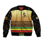 Pride Zimbabwe Bomber Jacket Zimbabwean Bird, Tribal Patterns and Pan-African Colors