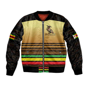 Pride Zimbabwe Bomber Jacket Zimbabwean Bird, Tribal Patterns and Pan-African Colors