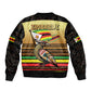 Pride Zimbabwe Bomber Jacket Zimbabwean Bird, Tribal Patterns and Pan-African Colors