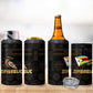 Pride Zimbabwe 4 in 1 Can Cooler Tumbler Zimbabwean Bird, Tribal Patterns and Pan-African Colors