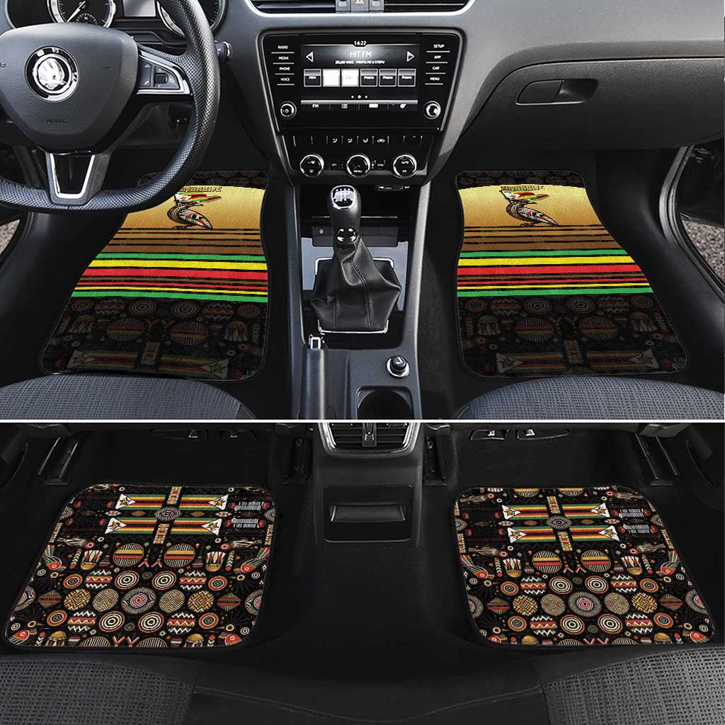 Pride Zimbabwe Car Mats Zimbabwean Bird, Tribal Patterns and Pan-African Colors