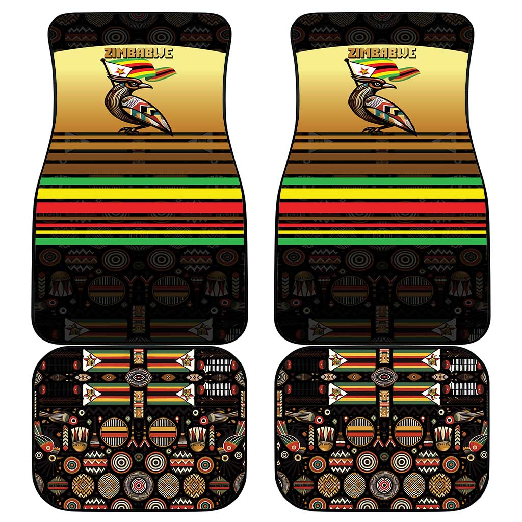 Pride Zimbabwe Car Mats Zimbabwean Bird, Tribal Patterns and Pan-African Colors