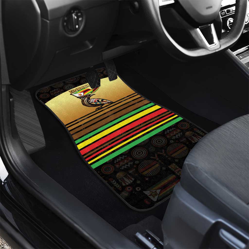 Pride Zimbabwe Car Mats Zimbabwean Bird, Tribal Patterns and Pan-African Colors