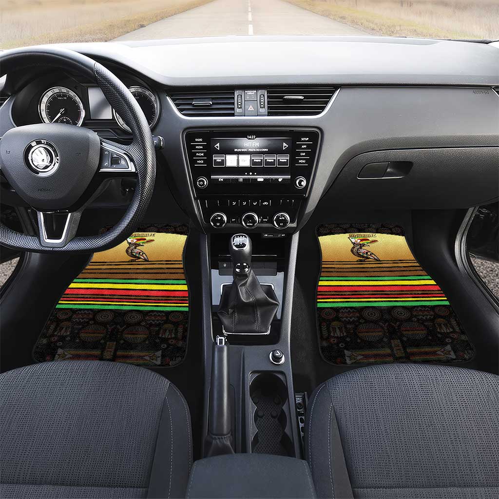 Pride Zimbabwe Car Mats Zimbabwean Bird, Tribal Patterns and Pan-African Colors