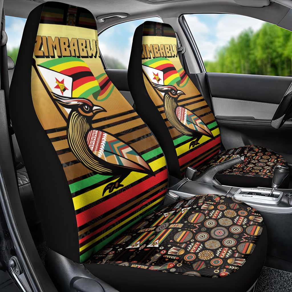 Pride Zimbabwe Car Seat Cover Zimbabwean Bird, Tribal Patterns and Pan-African Colors