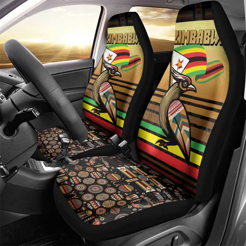Pride Zimbabwe Car Seat Cover Zimbabwean Bird, Tribal Patterns and Pan-African Colors