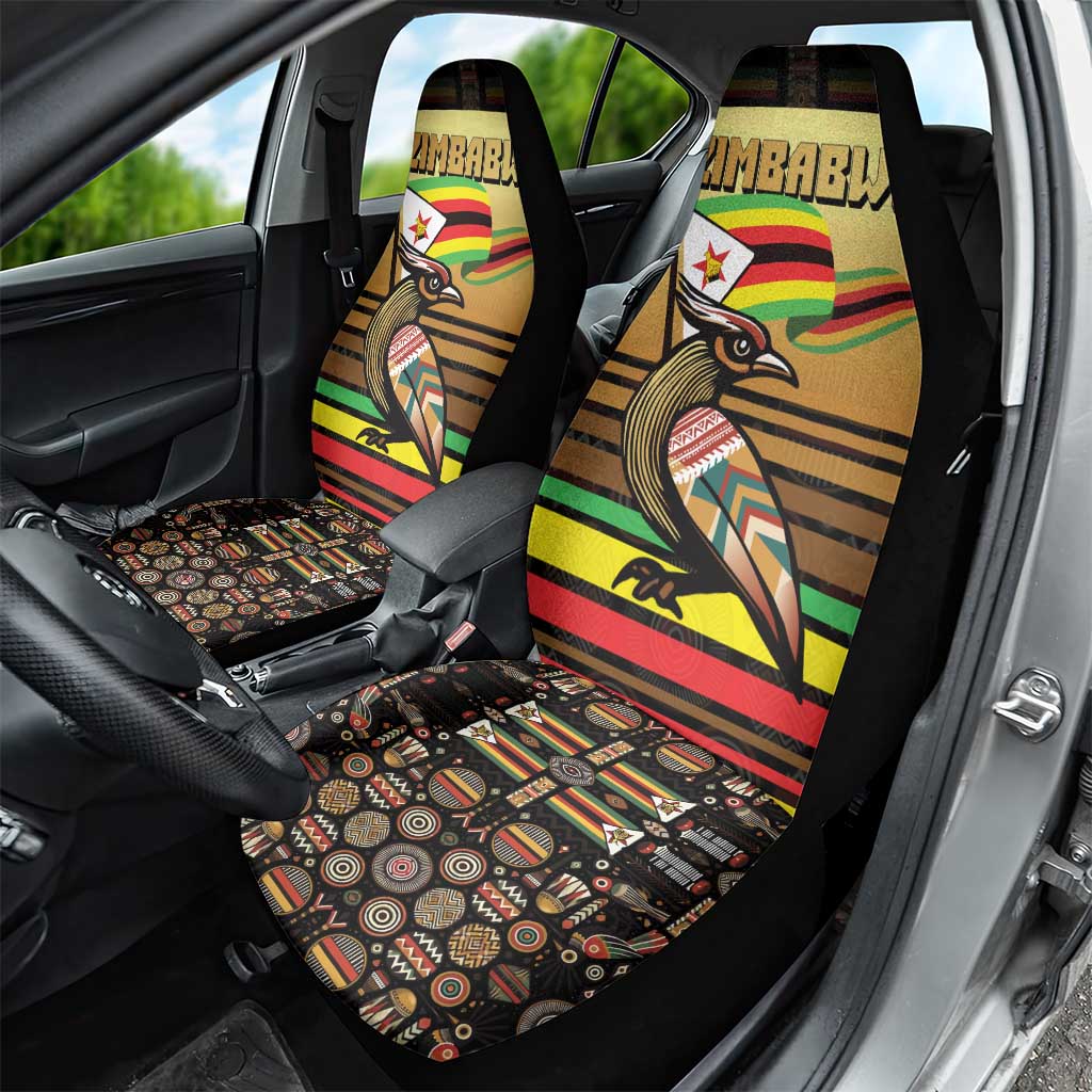 Pride Zimbabwe Car Seat Cover Zimbabwean Bird, Tribal Patterns and Pan-African Colors