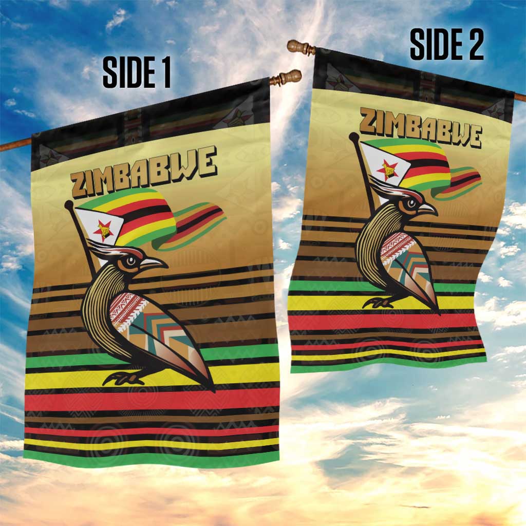 Pride Zimbabwe Garden Flag Zimbabwean Bird, Tribal Patterns and Pan-African Colors