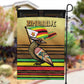 Pride Zimbabwe Garden Flag Zimbabwean Bird, Tribal Patterns and Pan-African Colors