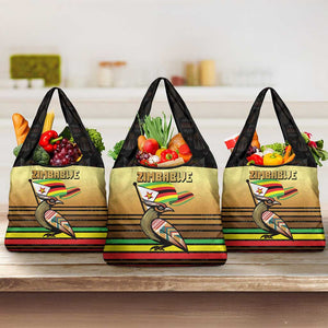 Pride Zimbabwe Grocery Bag Zimbabwean Bird, Tribal Patterns and Pan-African Colors