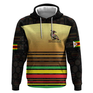 Pride Zimbabwe Hoodie Zimbabwean Bird, Tribal Patterns and Pan-African Colors